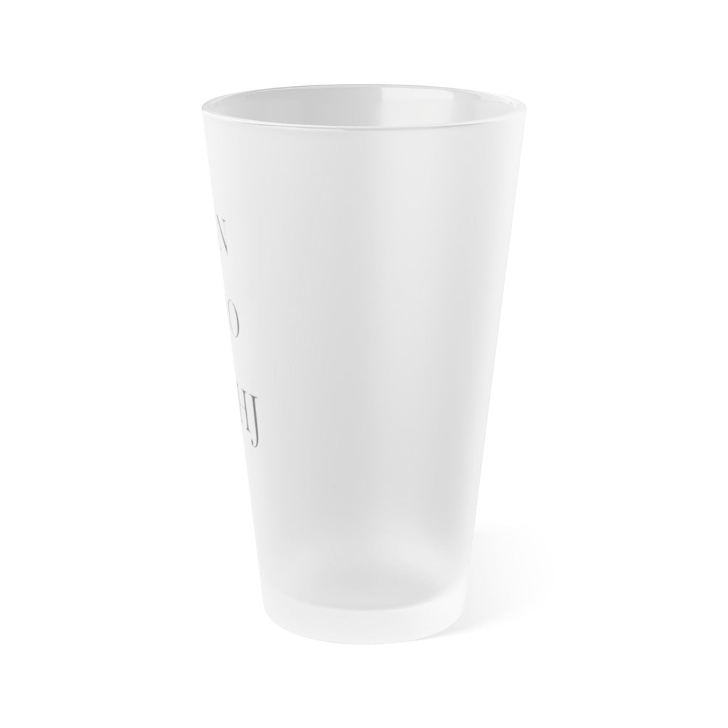Men Who Mahj Frosted Beer Glass