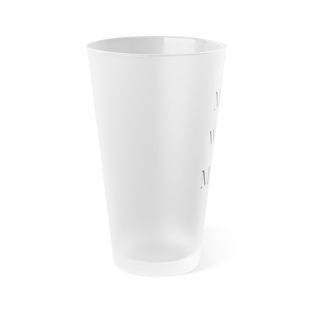 Men Who Mahj Frosted Beer Glass