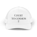 COURT TO COSMOS Trucker Hat | White Ponytail Hat for Tennis, Mahjong & Rosé Girls