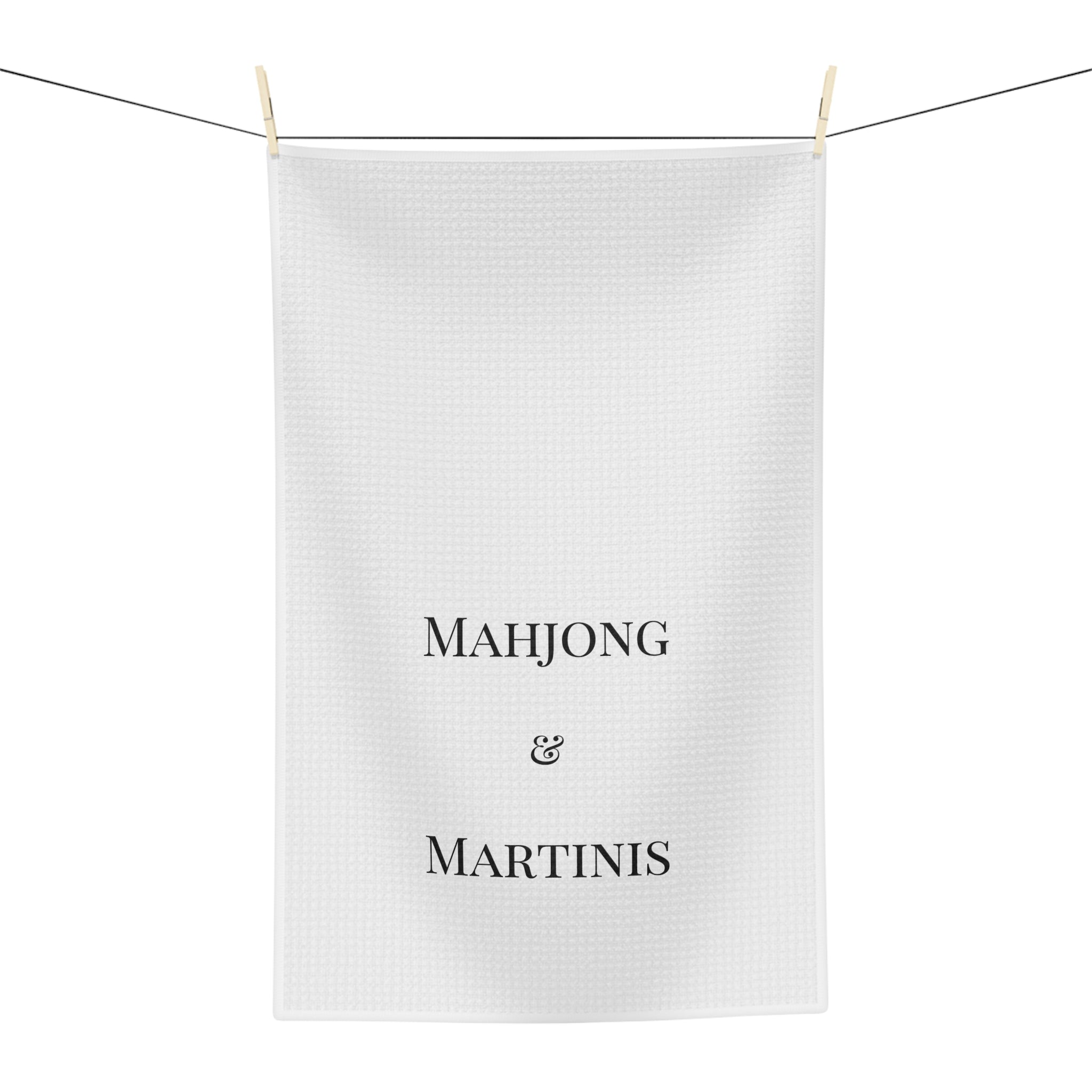 Mahjong & Martinis Tea Towel | Hostess gift towel