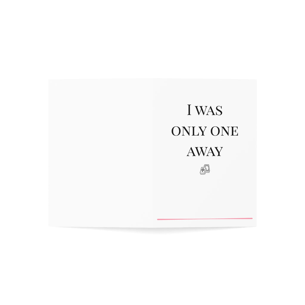 "I Was Only One Away" Greeting card | Mahjong card