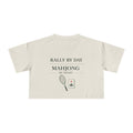Rally By Day Mahjong By Night Tee, Tennis and Mahjong Tee, Cropped Graphic Tee, Preppy Aesthetic Shirt, Gift for Mahjong Lover