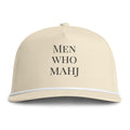 Men Who Mahj Rope Hat | Ivory Embroidered Mahjong Hat for Men