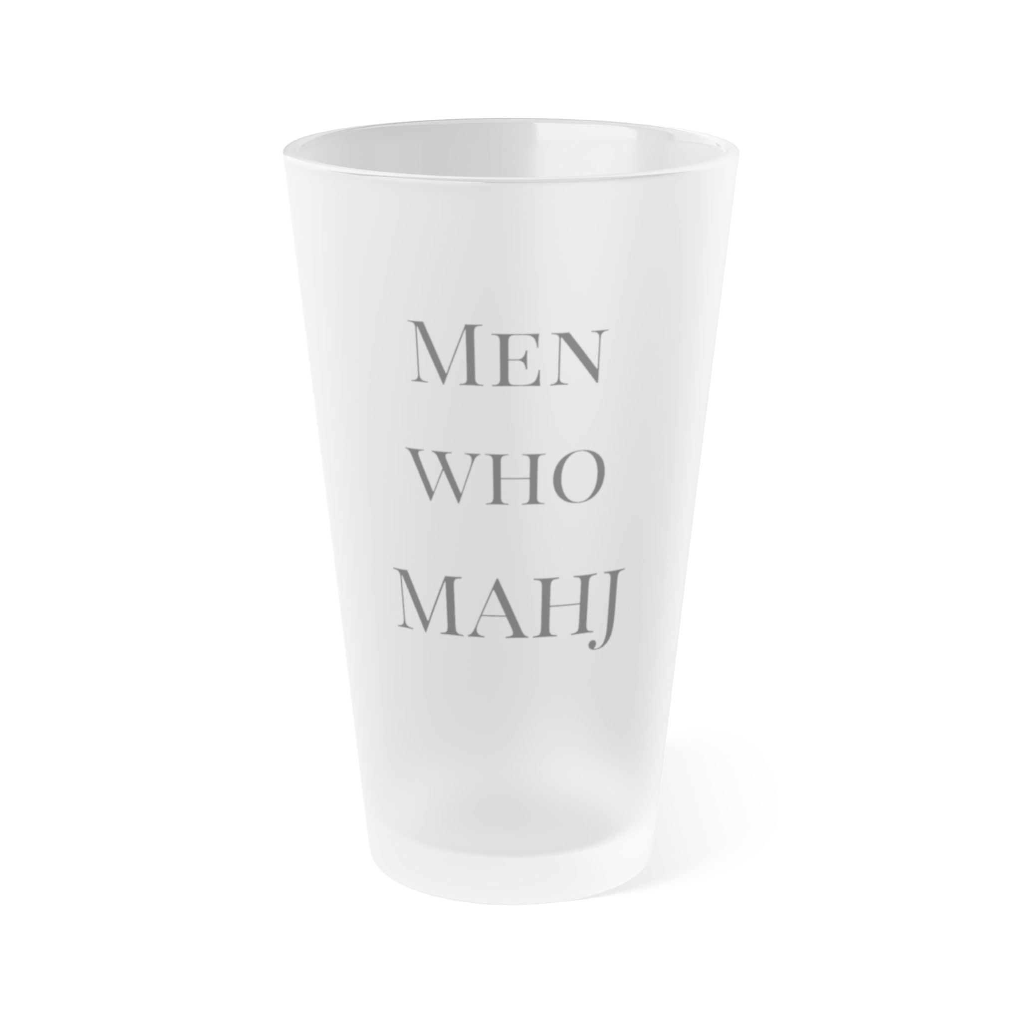 Men Who Mahj Frosted Beer Glass