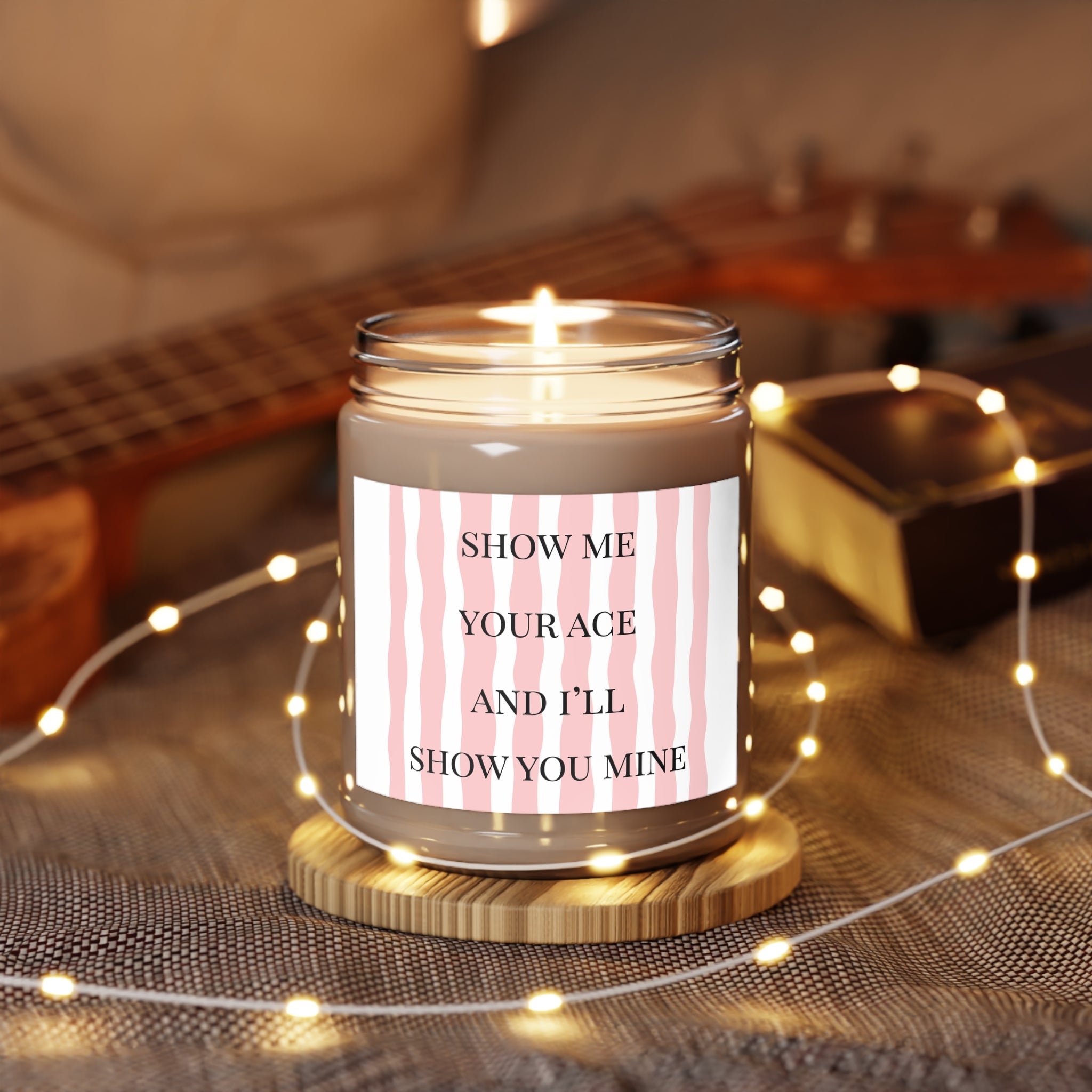 Show Me Your Ace…Candle | Pink Grapefruit Soy Candle | Mahjong Gift | Hostess Gift | Game Night Decor | Mahjong Lover Gift