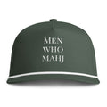 Men Who Mahj Rope Hat | Deep Green Embroidered Mahjong Hat for Men