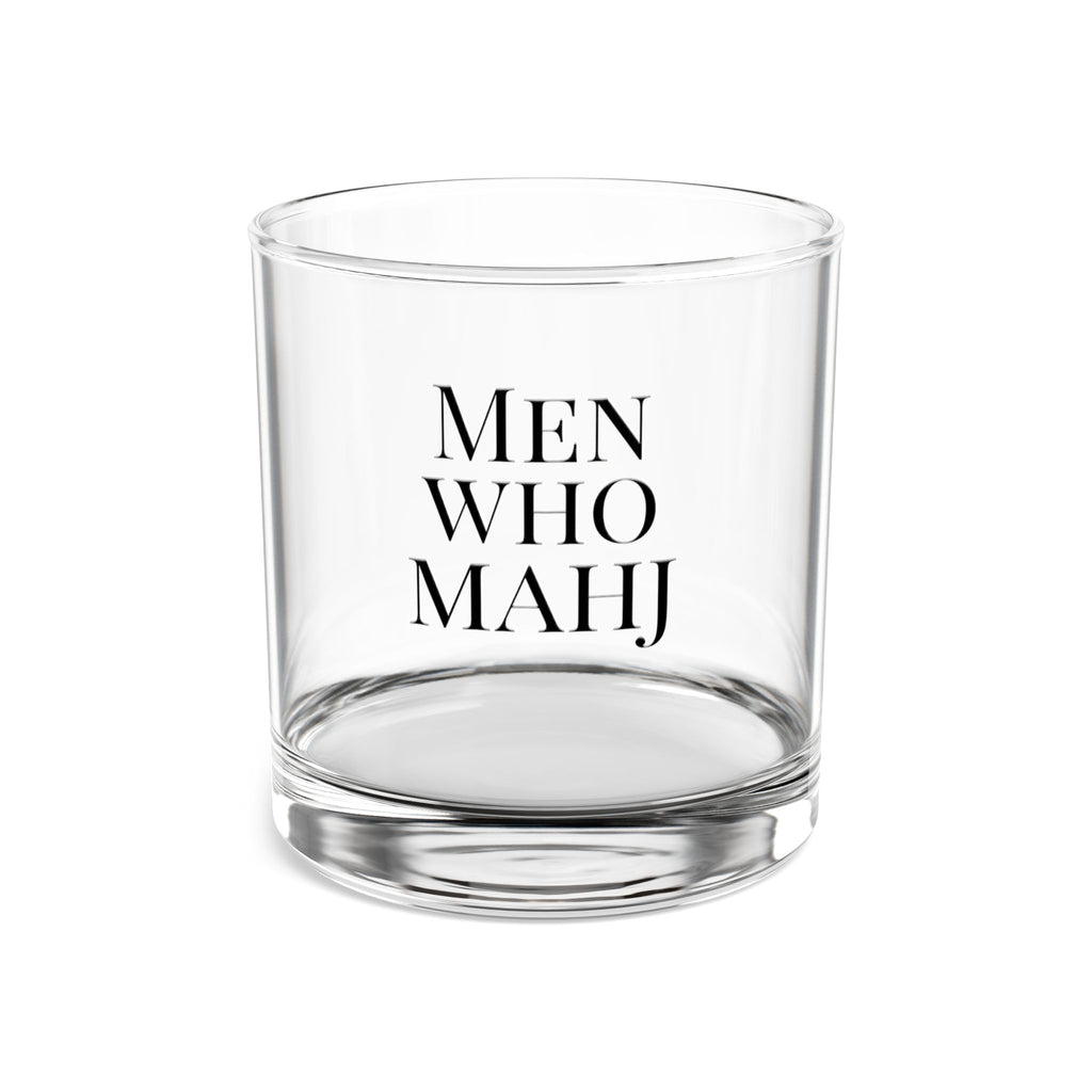 Men Who Mahj Whiskey Glass