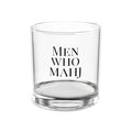 Men Who Mahj Whiskey Glass