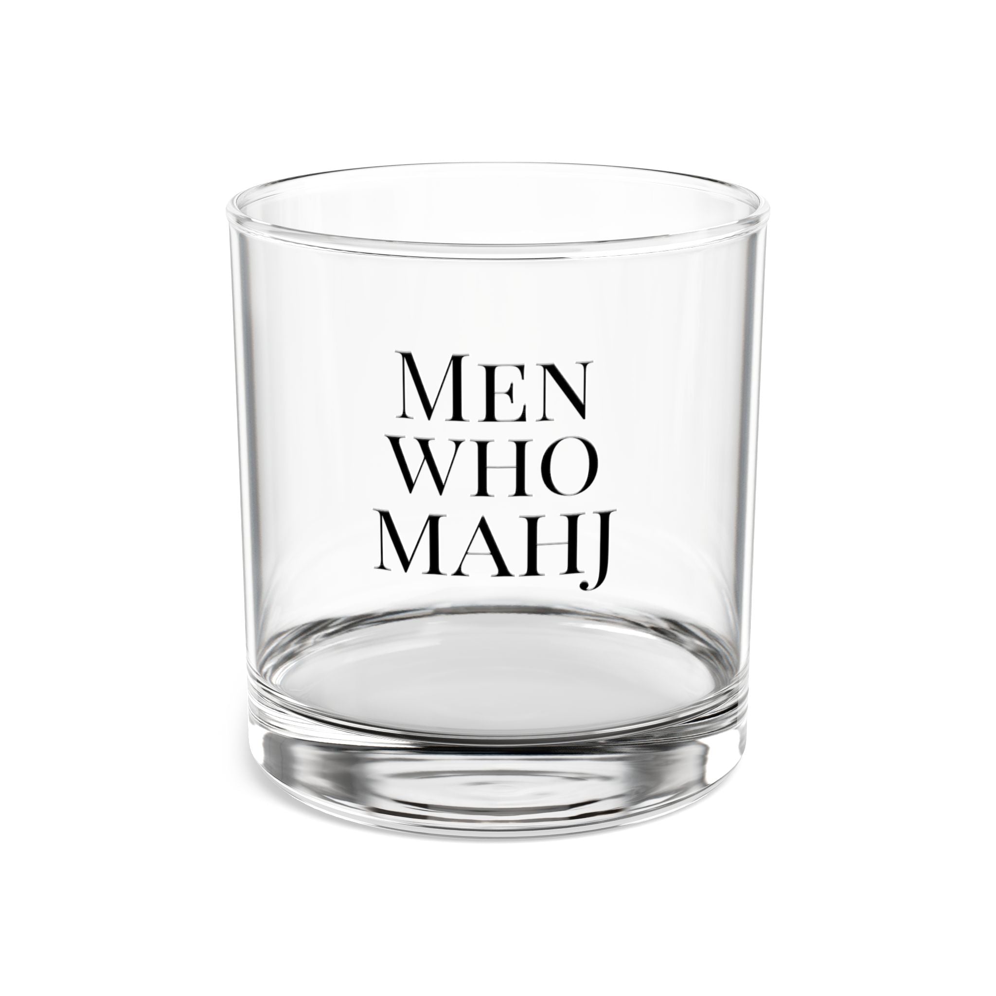 Men Who Mahj Whiskey Glass