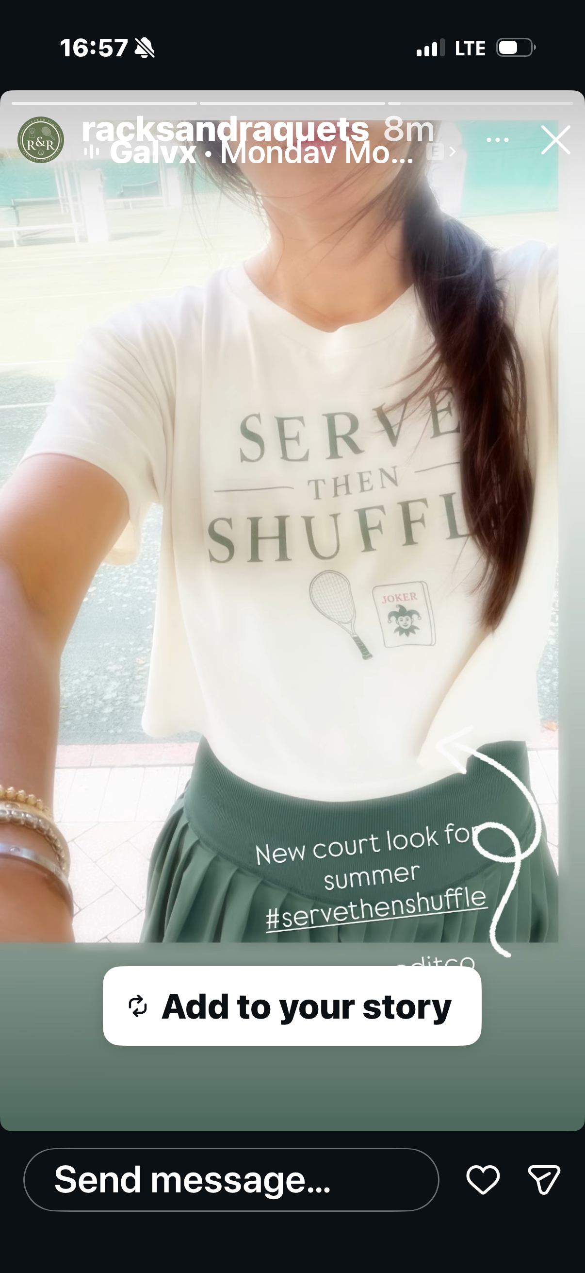 Serve Then Shuffle Tennis and Mahjong Cropped Tee