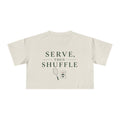 Serve Then Shuffle Tennis and Mahjong Cropped Tee